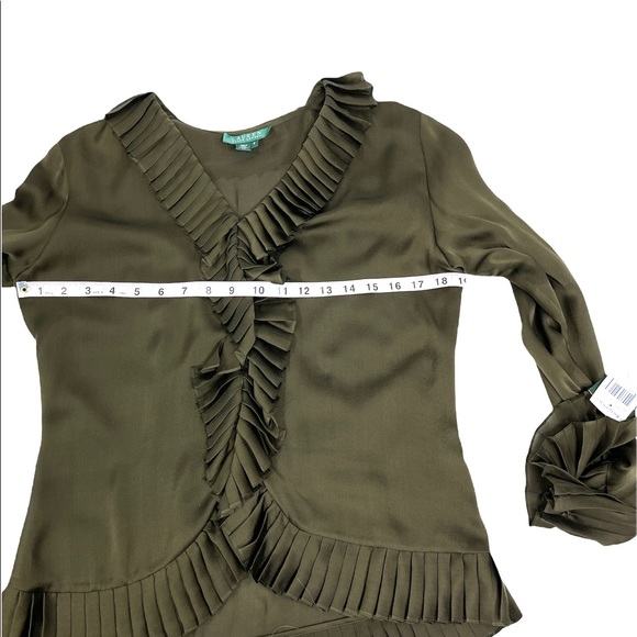 Lauren by Ralph Lauren Silk Ruffled Blouse - Picture 8 of 11